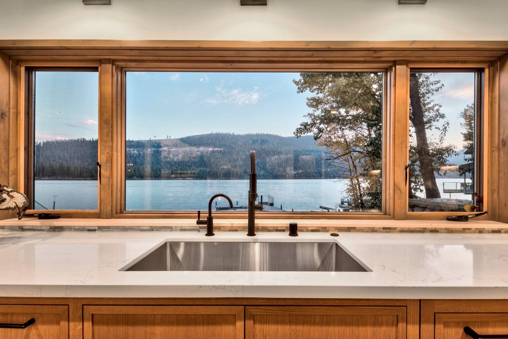 A stone countertop in a kitchen in Donner, California
